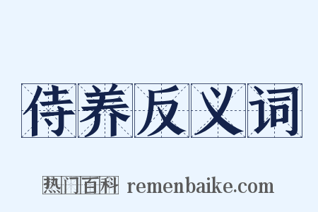 侍养反义词是什么意思的图片